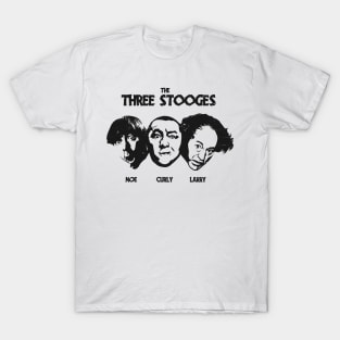 They are the amazing Three Stooges. Moe, Curly and Larry. T-Shirt